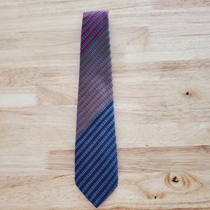 Cappuccino Neck Tie Blue Red And Brown  Striped